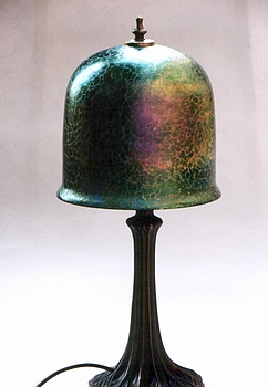 Depression Art Glass Lamp.