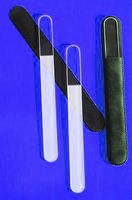 Glass Nail Files-NF07,08,09,10 with plasctic and velvet pouch.Crystal nail-files manufacturer.