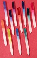Coloured glass nail files-NF04. Crystal glass nail-files manufacturer.